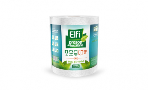 Servetele si hartie igienica - Elfi Prosop Hartie Bucatarie 2 Straturi 50 m