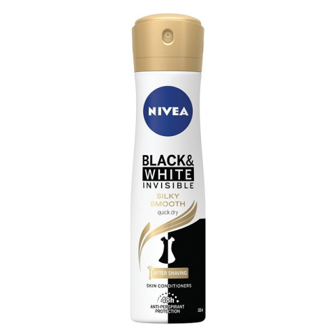 Deodorante si antiperspirante - Set 2 x Deodorant Spray Invisible Black & White Silky Smooth Nivea Deo 150ml