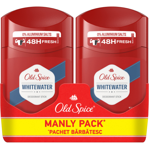 Deodorante si antiperspirante - Set 2 x Deodorant stick Old Spice Whitewater, 2 x 50 ml