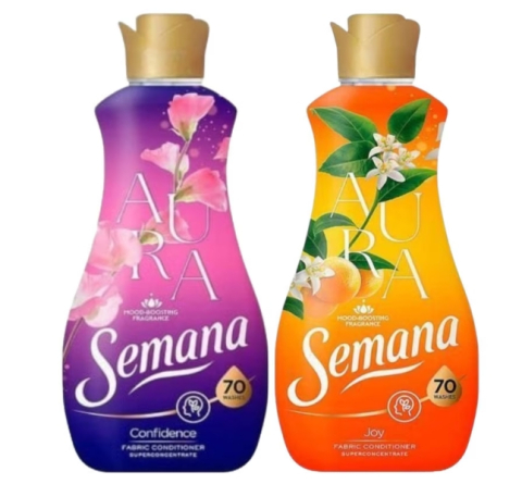 Produse Curatenie - Set 2 x Semana Variety, 1 x Balsam Rufe 1.4L Aura Confidence 70 Spalari, 1 x Balsam Rufe 1.4L Aura Joy 70 Spalari