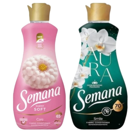 Produse Curatenie - Set 2 x Semana Variety, 1 x Super Soft Balsam Rufe 1.3L Care 65 Spalari, 1 x Balsam Rufe 1.4L Aura Smile 70 Spalari