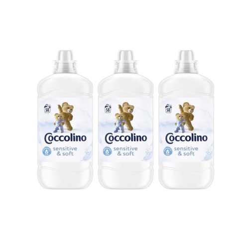 Produse Curatenie - Set 3 x Balsam Rufe Coccolino Sensitive Soft 1.45L 58 Spalari