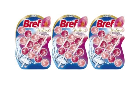 Produse Curatenie - Set 3 x Bref Odorizant Wc Bile Deluxe 3x50g Magnolia