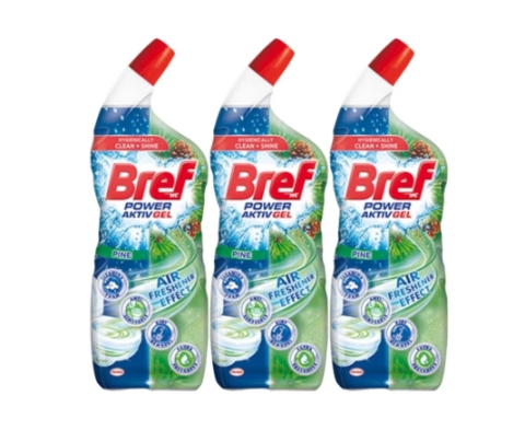 Produse Curatenie - Set 3 x Bref Power Aktiv Gel Wc Lichid 700ml Pine, fresh aroma