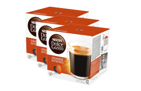 Bacanie - Set 3 x Cafea capsule, Nescafé Dolce Gusto Grand Intenso, 48 buc, 398.4 g