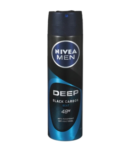 Ingrijire personala - Set 3 x Deodorant Spray Nivea Men Deep Black Carbon Beat, 150 ml