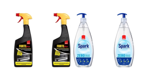 Solutie suprafete - Set 4 Sano x Componente, 2 x Forte Solutie Aragaz 750ml Lamaie, 2 x Detergent Vase 1L Spark Zero