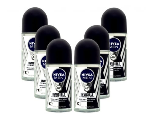 Deodorante si antiperspirante - Set 6X Antiperspirant Roll-on Men Black&White Invisible Original 50ml Nivea