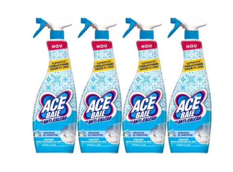 Solutie suprafete - Set 4x Ace Solutie Spray Baie Fara Clor 650ml Orhidee Si Iasomie