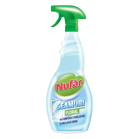 Produse Curatenie - Set 5 x Solutie Curatare Geamuri Nufar Floral, 500 ml
