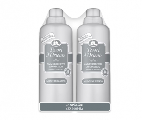 Balsam rufe - Pachet Balsam de rufe Tesori d'Oriente White Musk 2x38 de spalari, 2x760ML