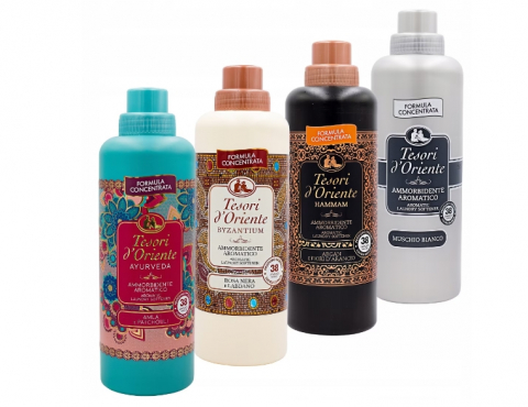 Balsam rufe - Set 4 Balsam de rufe Tesori d'Oriente 760 ml, Ayurveda, Byzantium, Hammam, Muschio Bianco