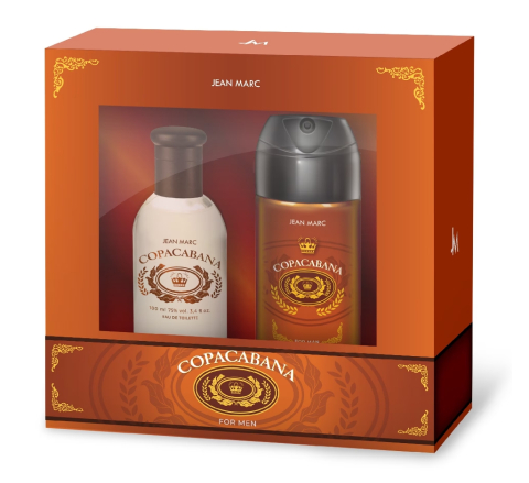 Seturi Cadou - Set cadou barbati Copacabana, JEAN MARC, apa de toaleta 100ml, deodorant spray 150ml, multicolor