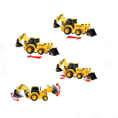 Vehicul de Santier Excavator cu Cablu & Sunet 55cm [1]