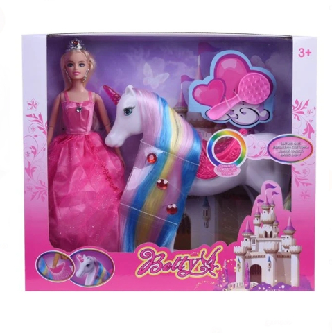Papusa Printesa cu Rochie Roz Unicorn cu Lumina [3]