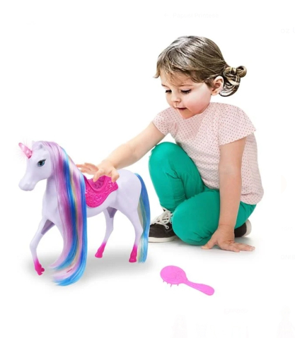 Papusa Printesa cu Rochie Roz Unicorn cu Lumina [1]