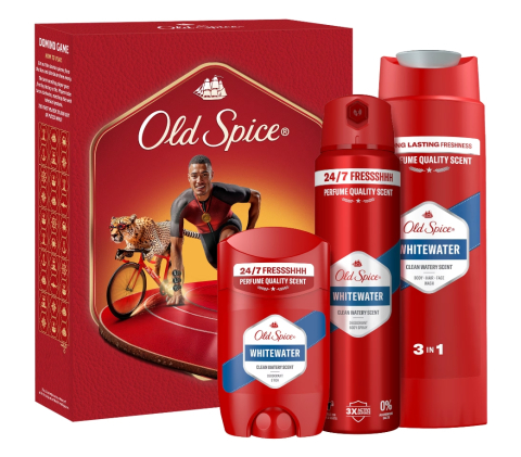Set cadou Old Spice Ironman: Deodorant stick Whitewater 50ml, Spray Whitewater 150 ml ,Gel de dus Whitewater 250 ml [1]