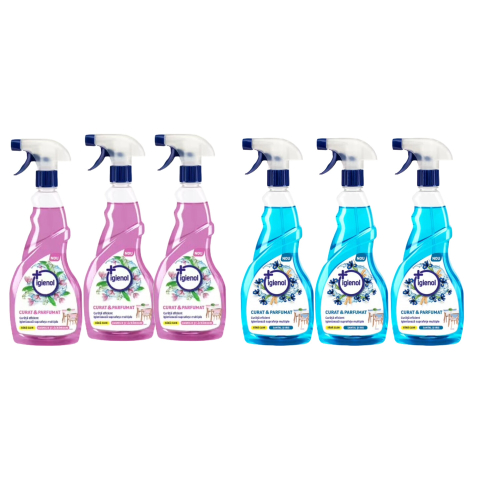 Solutie suprafete - Set Igienol Variety: 3x Dezinfectant Magnolie + 3x Santal & Iris, Multisuprafețe, 750ml fiecare