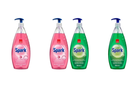 Produse Curatenie - Set Sano Variety, 2 x Detergent Vase 1L Spark Migdale, 2 x Detergent Vase 700ml Spark Castravete
