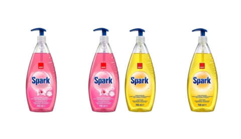 Produse Curatenie - Set Sano Variety, 2 x Detergent Vase 700ml Spark Flori Migdale, 2 x Detergent Vase 700ml Spark Lamaie