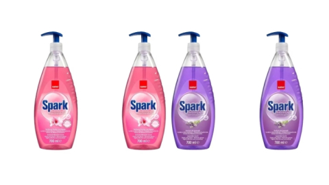 Produse Curatenie - Set Sano Variety, 2 x Detergent Vase 700ml Spark Flori Migdale, 2 x Detergent Vase 700ml Spark Lavanda