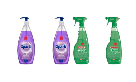 Produse Curatenie - Set Sano Variety: 2x Detergent Vase 1L Spark Lavanda + 2x Solutie Geam 1L Green, 4 Produse