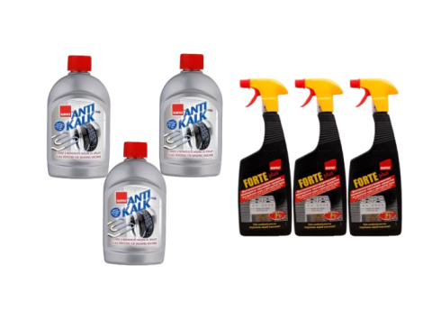Solutie suprafete - Set Sano Variety 6 x Componente, 3 x Anticalcar Masina Spalat 500ml Gel, 3 x Forte Solutie Aragaz 500ml