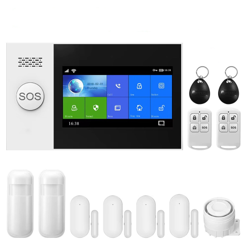 Smart Home - Sistem complet de alarma si senzori, compatibil Tuya / Smart Life, WiFi +GSM 4G, Alerta prin SMS, Apel Vocal, Control wireless, Notificare Aplicatie, control vocal Alexa