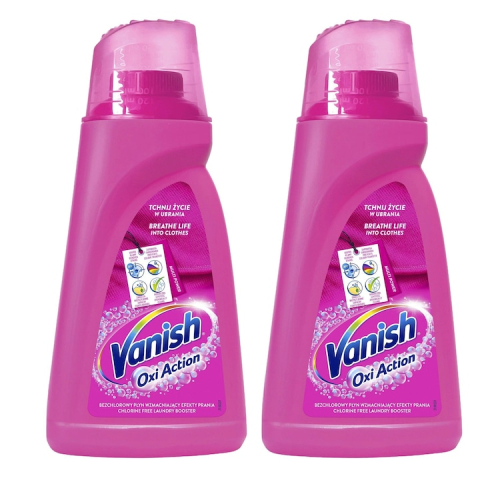 Detergent rufe - Solutie curatat pete Oxi Action, Vanish, 2 x 1 L