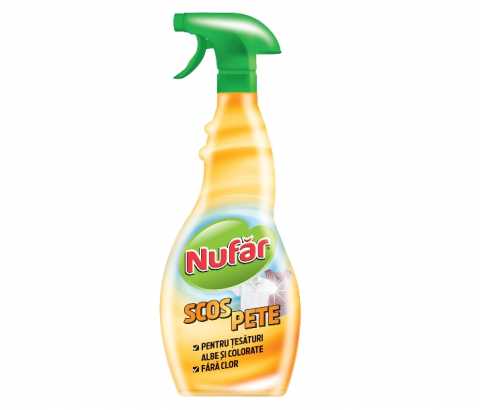 Detergent rufe - Solutie scos pete pentru tesaturi albe si colorate fara clor Nufar, 500 ml