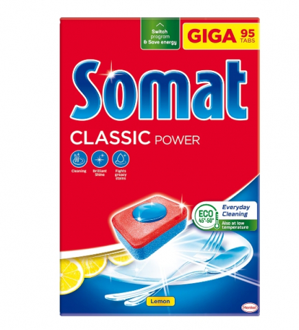 Detergent vase - Somat Clasic 95 Tablete Detergent Masina de Spalat Vase