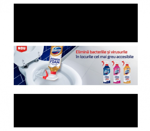Spuma de curatare Spray, Domestos Power Foam, parfum de Lamaie, 435ml [1]