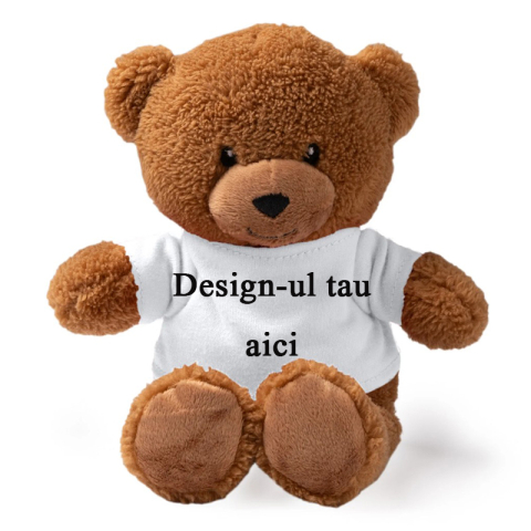 Cadouri Copii - Ursulet de plus maro cu tricou - Personalizat