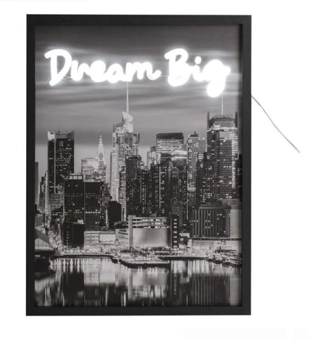 Tablou cu Lumina Neon Model New York 30x40cm [1]