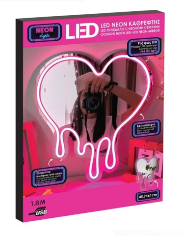 Oglinda Inima cu LED Neon 45.7x61cm [2]