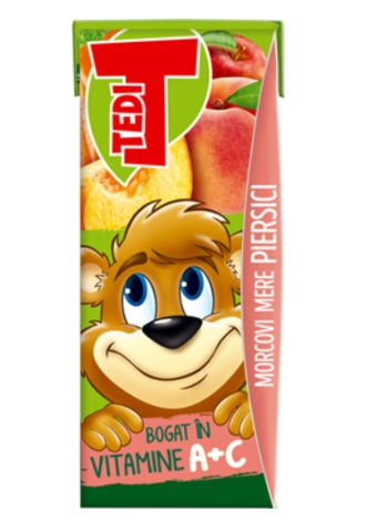Bauturi necarbogazoase - TEDI Suc Piersica-Morcov-Mar 3 x 0,2 L