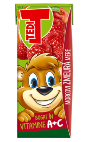 Bauturi necarbogazoase - TEDI Suc De Zmeura-Morcov-Mar 3 x 0,2 L