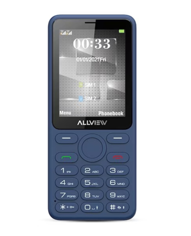 Telefon mobil Allview M30 LUNA, 2.8 inch, Dual Sim, 2G, 1.3 MP, microSD, bluetooth, radio, lanterna, buton SOS, USB-C, Albastru inchis [2]