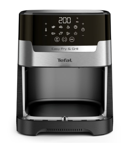 Friteuza cu aer cald Tefal Easy Fry&Grill 2in1 EY505D15, 1400W, 4.2L, temperatura ajustabila, 8 programe, functie grill cu gratar incorporat, tehnologie Extra Crisp, vas detasabil, argintiu & negru [10]