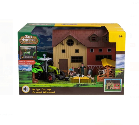 Jucarii baieti - Set Ferma cu Hambar Tractor Accesorii Sunet & Lumina