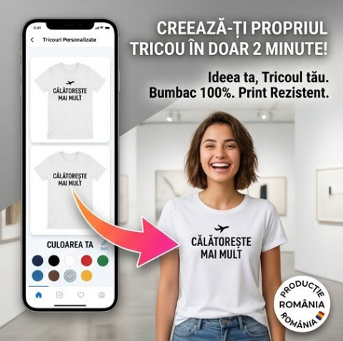 Cadouri pentru EA - Tricou din bumbac personalizat - ALB