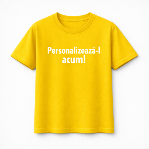 Cadouri pentru EA - Tricou din bumbac personalizat - Galben