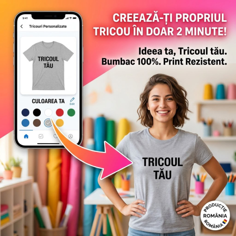 Cadouri pentru EA - Tricou din bumbac personalizat - Gri