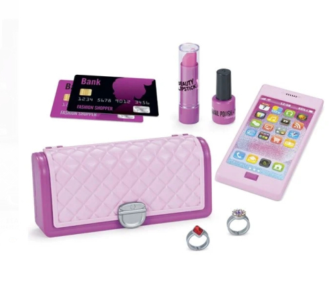Jucarii fete - Set Geanta cu Accesorii & Telefon Mobil cu Sunet & Lumina - 8 piese