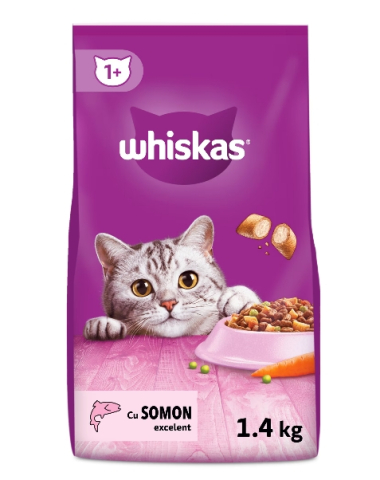 Hrana pentru pisici - Hrana uscata pentru pisici Whiskas, Somon, 1.4 Kg