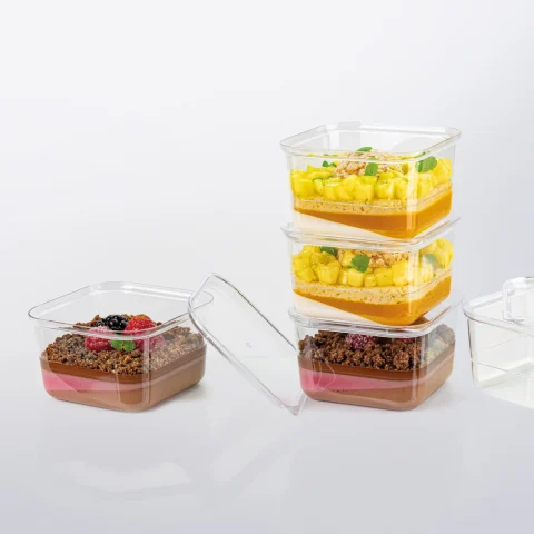 Capace Pahare Desert Kubito 210ml, 8.5 x 8.5 x H0.2cm, Set 100 buc, Martellato [2]