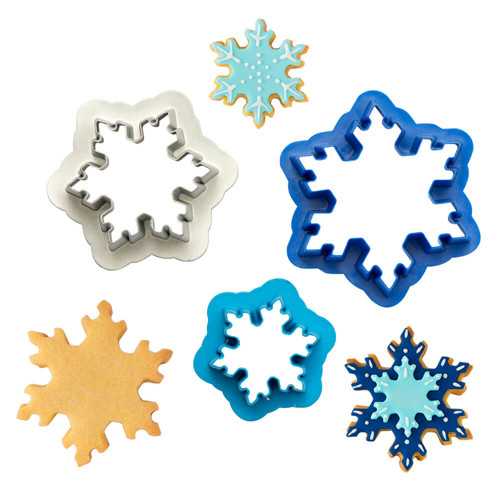 Decupatoare Plastic Craciun Fulgi de Zapada, D4-7 x H2.2cm, Set 3 Buc, Decora [2]