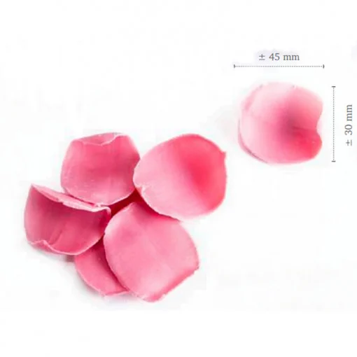 Decor ciocolată - Rose petals pink - 4.5 x 3 cm - 150Buc [7]