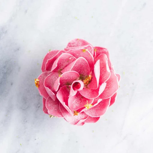 Decor ciocolată - Rose petals pink - 4.5 x 3 cm - 150Buc [5]