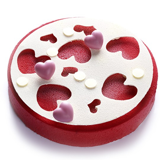 Decoratiuni de Ciocolata Inima Mica Roz Dobla, 2.16 x 2.05cm, 80Buc [2]